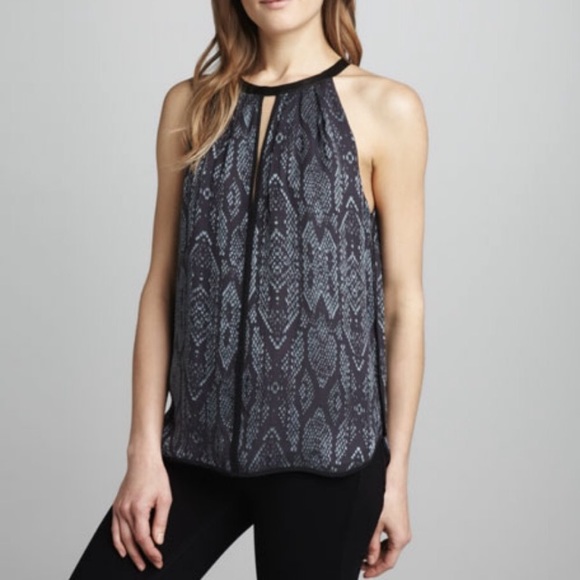 Rebecca Taylor Snake Print Halter Top - Picture 2 of 5